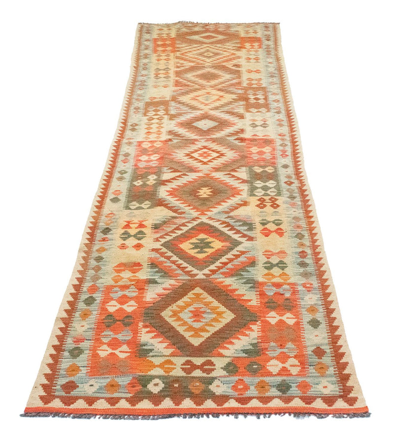 Kilim afegão Tapete 395x84cm