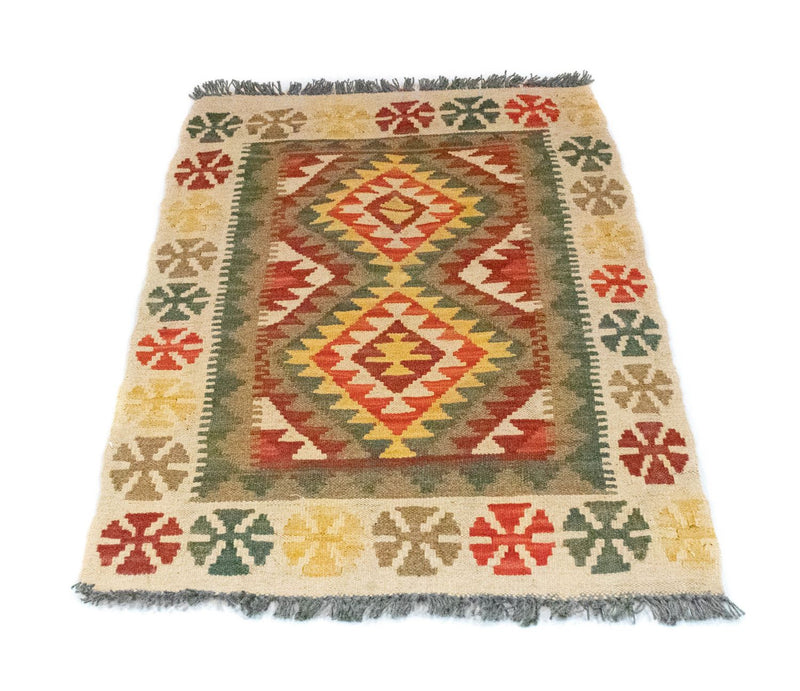 Kilim afegão Tapete 90x60cm