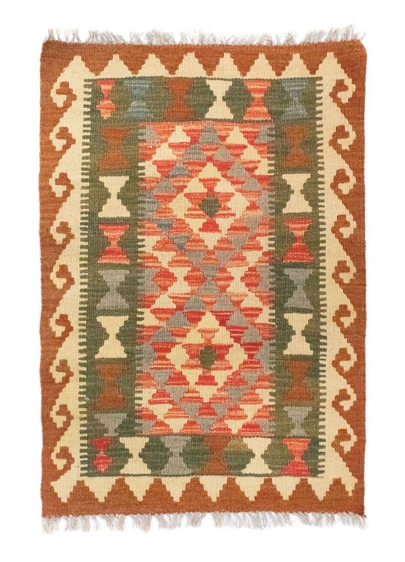Kilim afegão Tapete 90x60cm