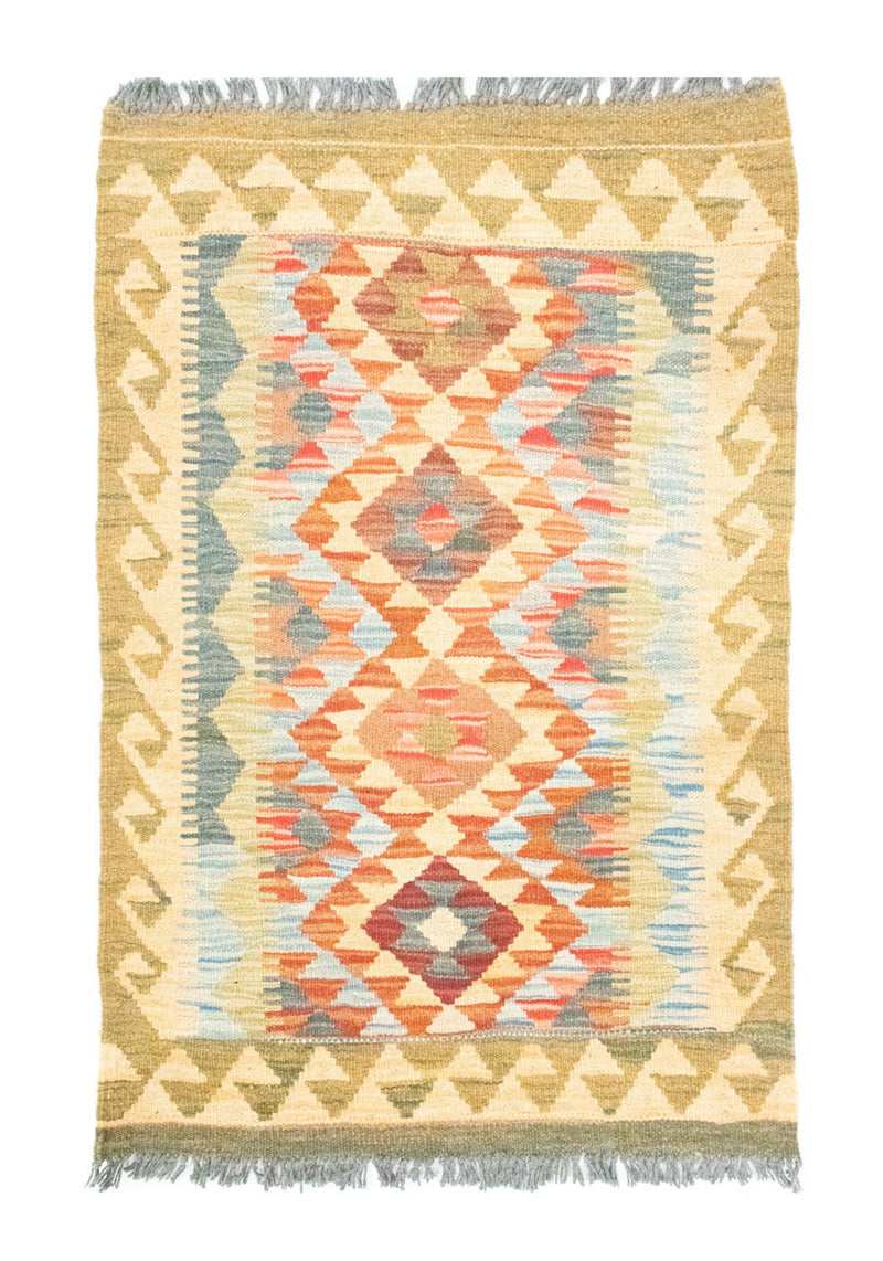 Kilim afegão Tapete 90x60cm