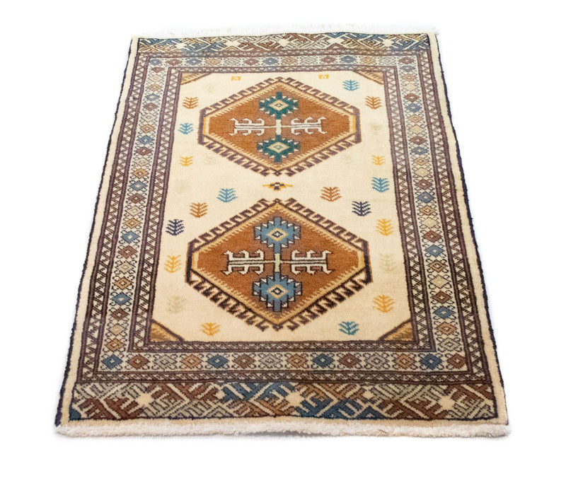 Tapete turquaman - 88 x 63 cm - bege