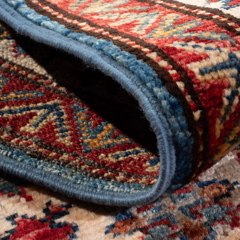 Tapete Ziegler - Kazak - 101 x 61 cm - azul