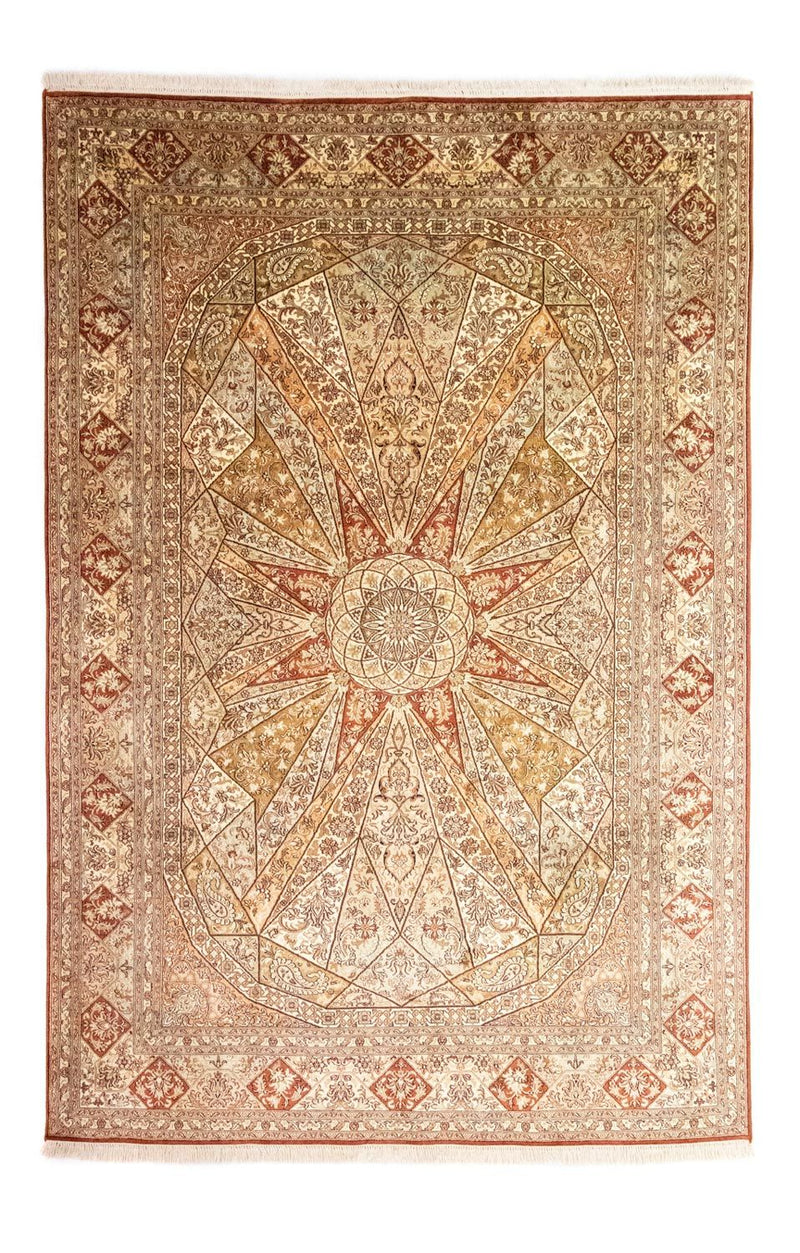 Seda da Caxemira Tapete 270x185cm - Tapete Oriental