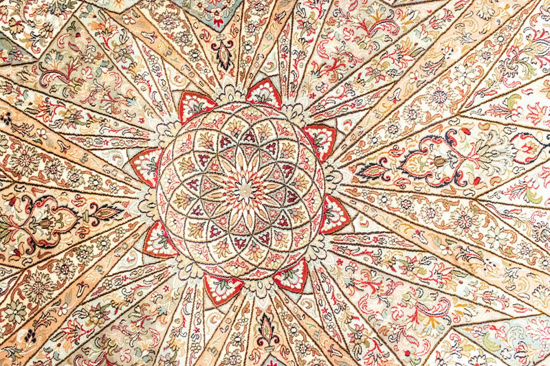 Seda da Caxemira Tapete 250x167cm - Tapete Oriental