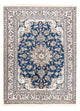 Tapete Persa - Nain - 198 x 149 cm - azul escuro