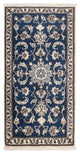 Tapete Persa - Nain - 139 x 68 cm - azul escuro
