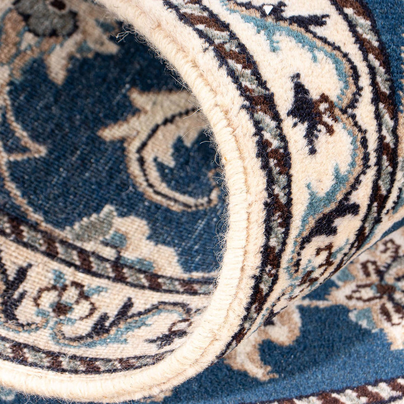 Tapete Persa - Nain - 139 x 68 cm - azul escuro