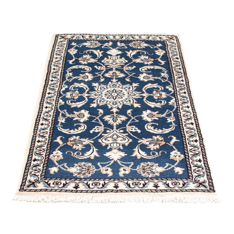 Tapete Persa - Nain - 139 x 68 cm - azul escuro