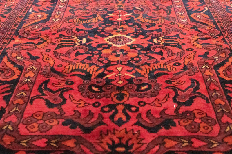 Corredor Tapete afegão - Kunduz - 213 x 102 cm - vermelho