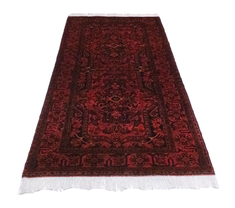 Corredor Tapete afegão - Kunduz - 213 x 102 cm - vermelho
