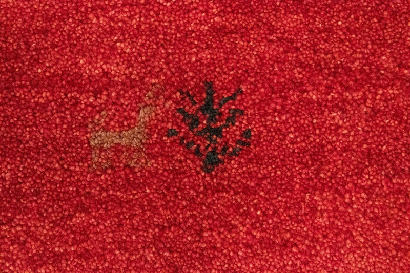 Tapete Gabbeh - Persa - 147 x 98 cm - vermelho