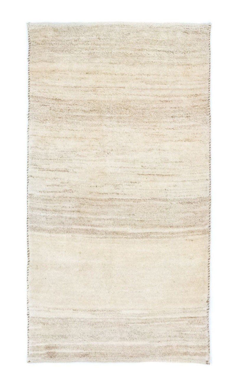 Tapete Gabbeh - Persa - 135 x 73 cm - branco natural