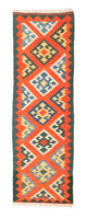Corredor Tapete Kelim - Oriental - 207 x 62 cm - laranja
