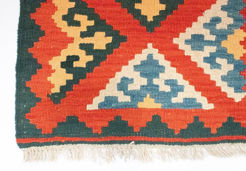 Corredor Tapete Kelim - Oriental - 207 x 62 cm - laranja