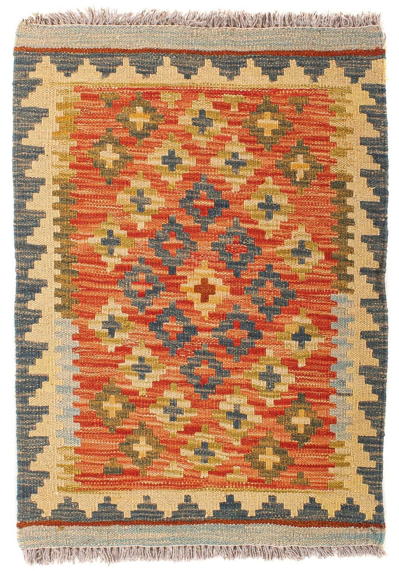 Kilim afegão Tapete 90x60cm