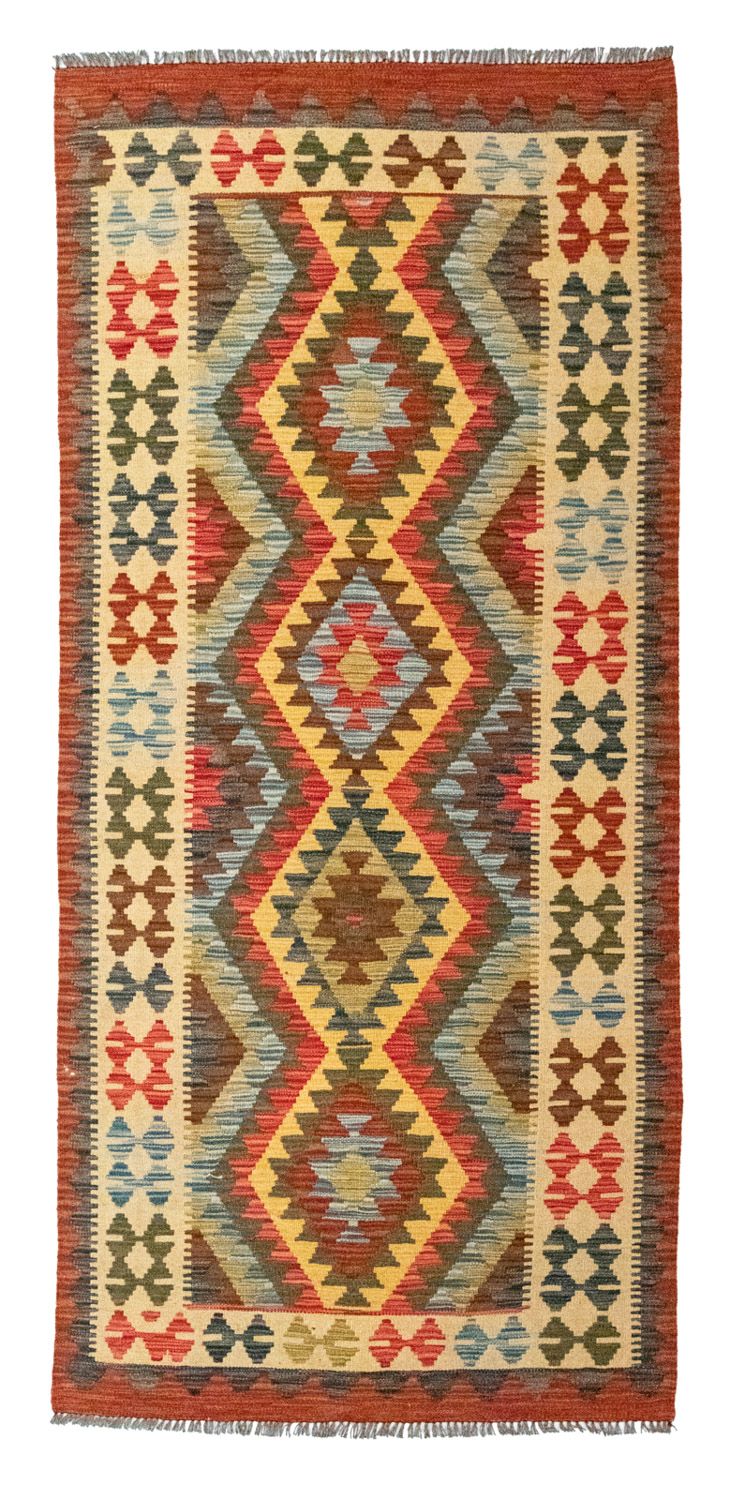 Kilim afegão Tapete 209x95cm