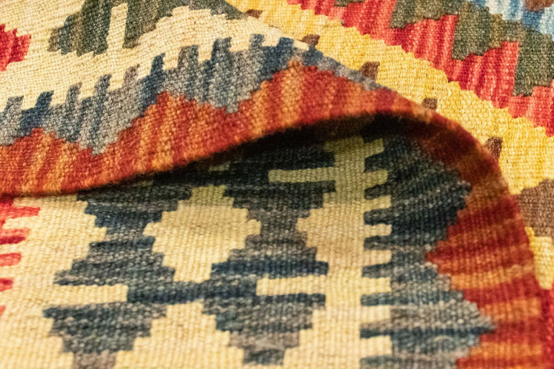 Kilim afegão Tapete 209x95cm