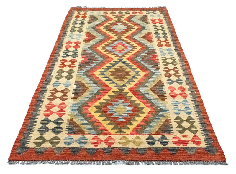 Kilim afegão Tapete 209x95cm