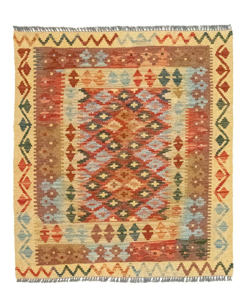 Kilim afegão Tapete 106x115cm