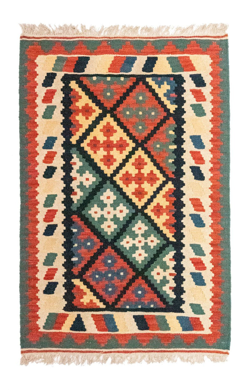 Tapete Kelim - Oriental - 123 x 82 cm - azul