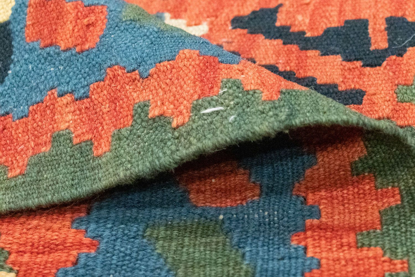 Tapete Kelim - Oriental - 126 x 83 cm - laranja