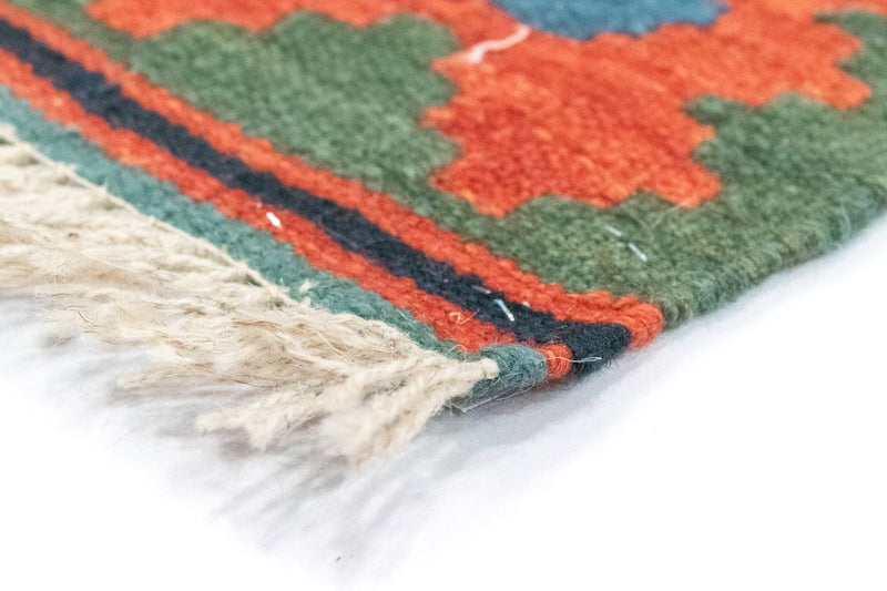 Tapete Kelim - Oriental - 126 x 83 cm - laranja