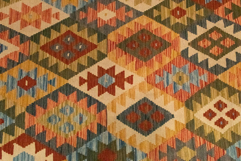 Kilim afegão Tapete 296x197cm
