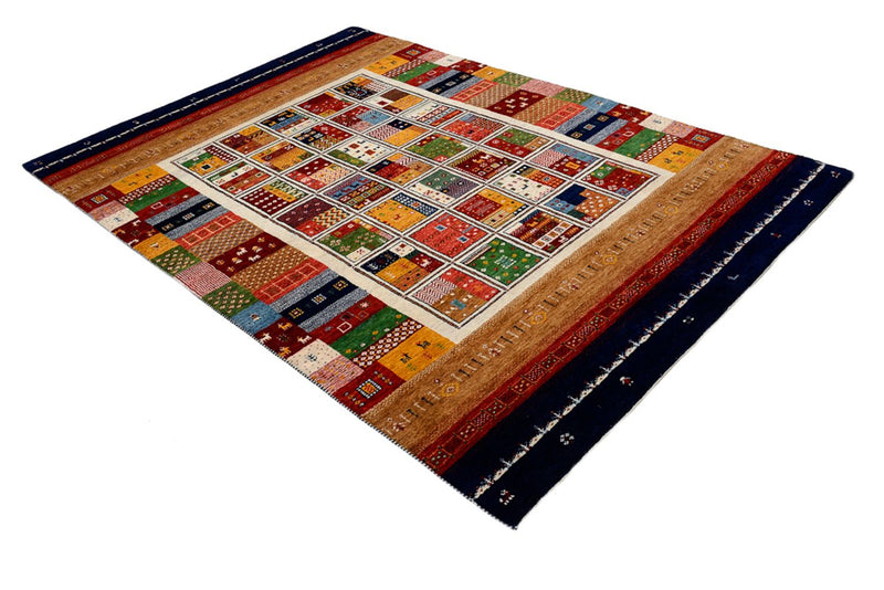 Tapete Gabbeh - Loribaft Indus - 245 x 170 cm - multicolorido