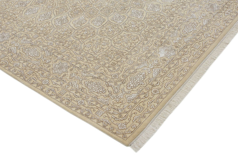 Tapete Oriental praça  - 246 x 245 cm - bege escuro