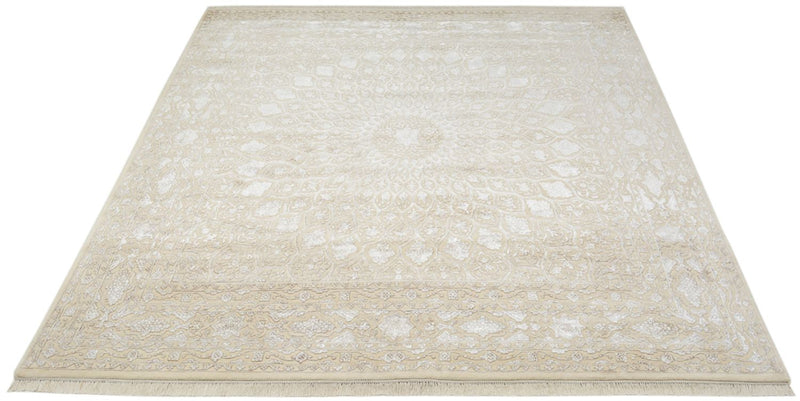 Tapete Oriental praça  - 246 x 245 cm - bege escuro