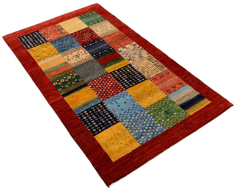 Tapete Gabbeh - Loribaft Indus - 163 x 96 cm - multicolorido