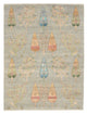 Tapete Gabbeh - Loribaft Indus - 204 x 155 cm - cinzento claro