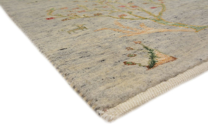 Tapete Gabbeh - Loribaft Indus - 204 x 155 cm - cinzento claro