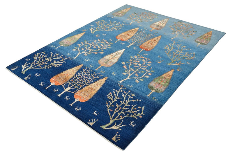 Tapete Gabbeh - Loribaft Indus - 204 x 155 cm - azul claro