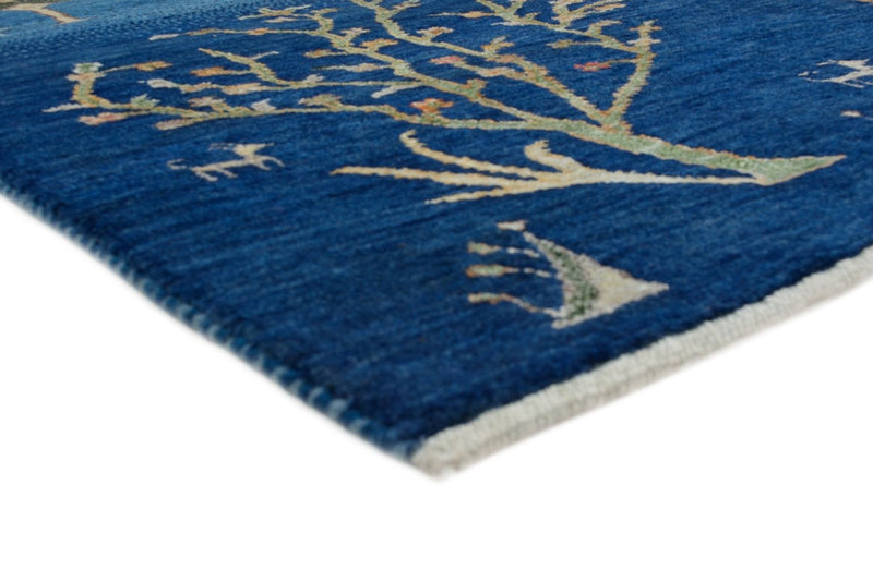 Tapete Gabbeh - Loribaft Indus - 204 x 155 cm - azul claro