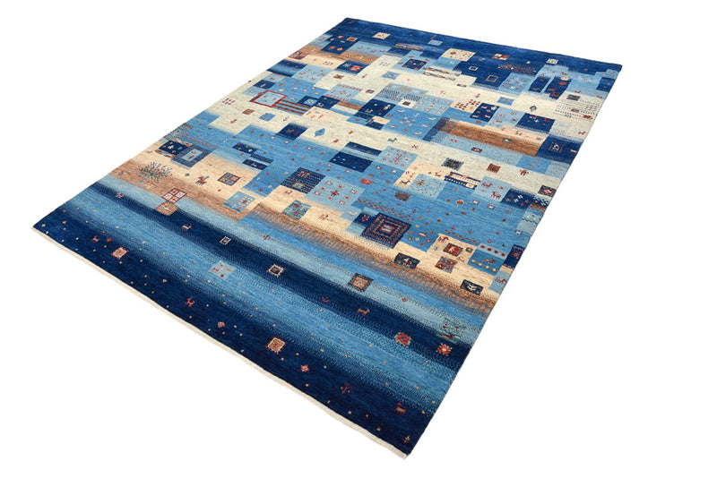 Tapete Gabbeh - Loribaft Indus - 239 x 177 cm - multicolorido