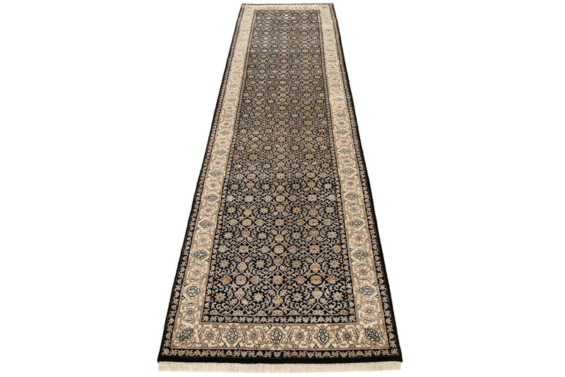 Corredor Tapete oriental - Bijar - Indus - 304 x 83 cm - bege escuro