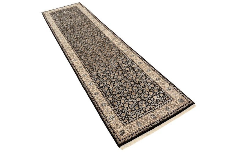 Corredor Tapete oriental - Bijar - Indus - 304 x 83 cm - bege escuro