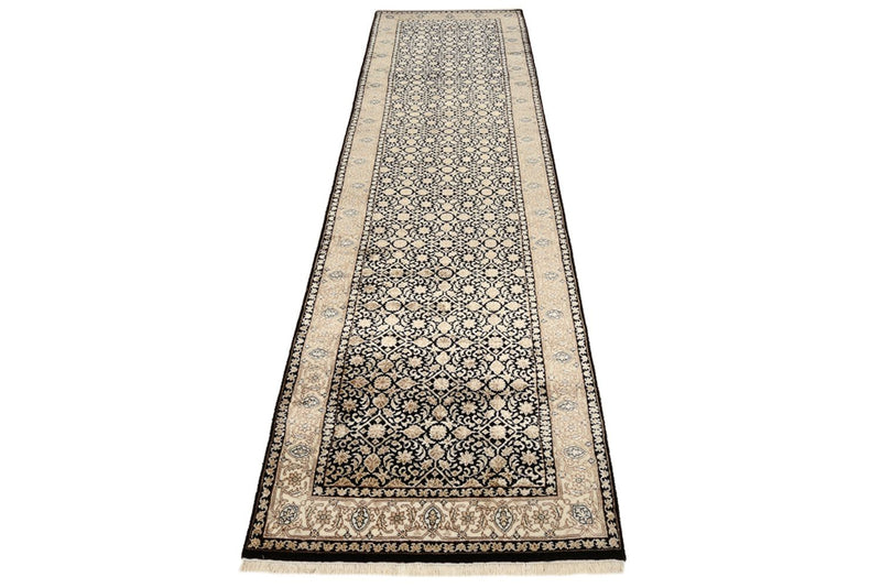 Corredor Tapete oriental - Bijar - Indus - 304 x 83 cm - bege escuro