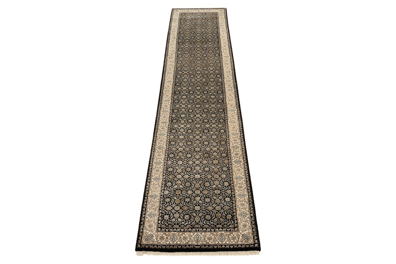 Corredor Tapete oriental - Bijar - Indus - 368 x 83 cm - bege escuro