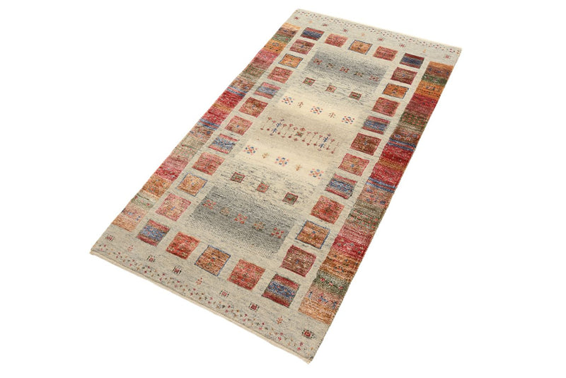 Tapete Gabbeh - Loribaft Indus - 140 x 75 cm - multicolorido