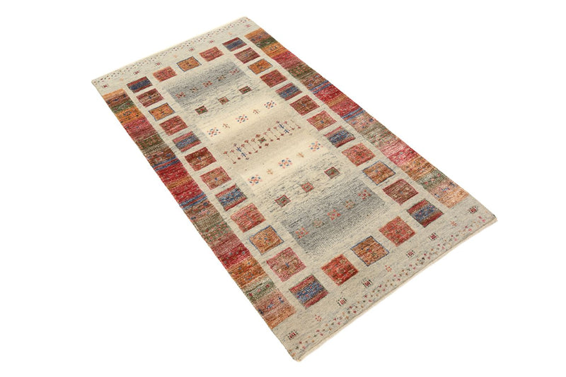 Tapete Gabbeh - Loribaft Indus - 140 x 75 cm - multicolorido