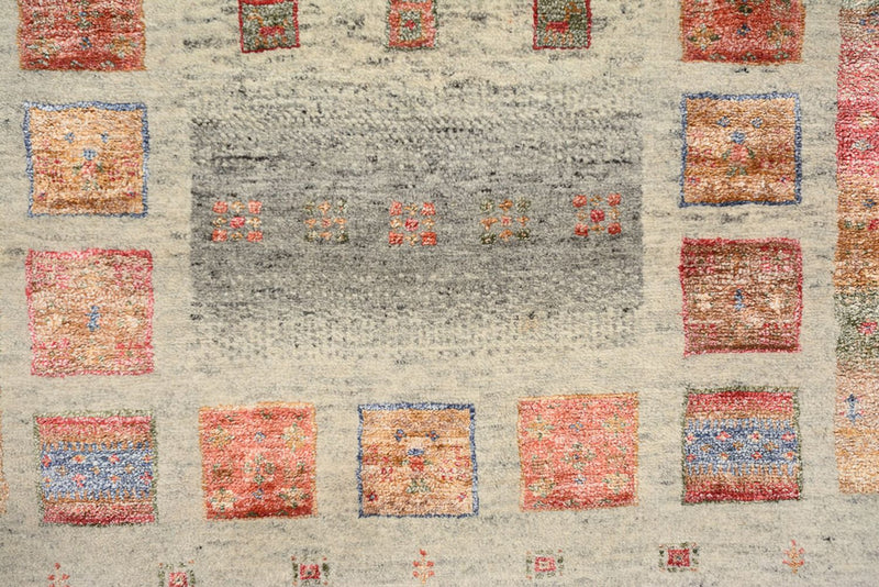 Tapete Gabbeh - Loribaft Indus - 140 x 75 cm - multicolorido