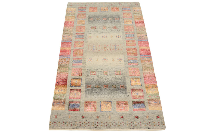 Tapete Gabbeh - Loribaft Indus - 140 x 75 cm - multicolorido