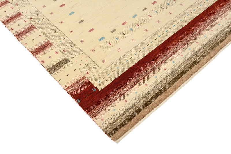 Tapete Gabbeh - Loribaft Indus - 198 x 156 cm - bege claro