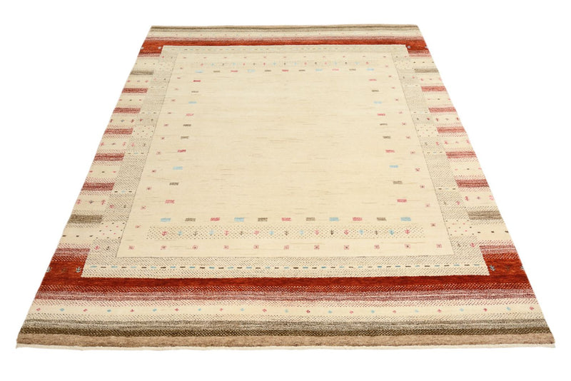 Tapete Gabbeh - Loribaft Indus - 198 x 156 cm - bege claro