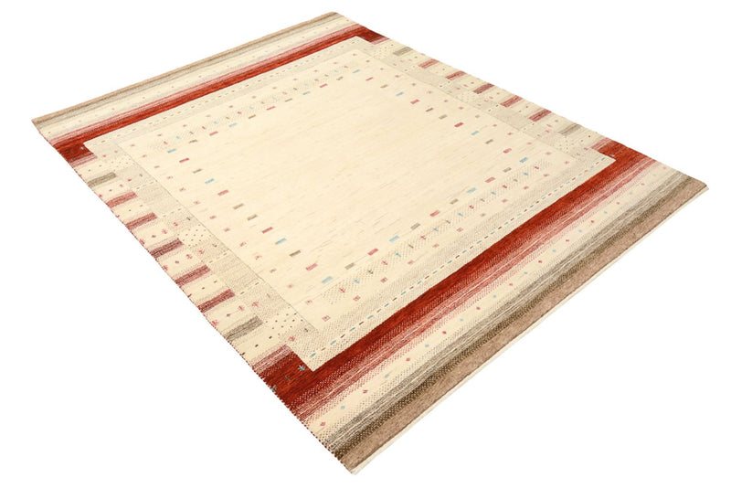 Tapete Gabbeh - Loribaft Indus - 194 x 154 cm - bege claro