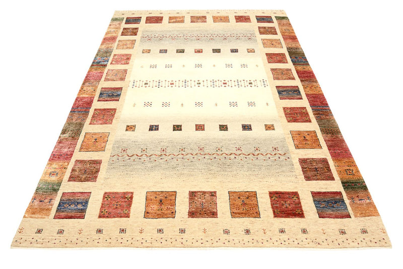 Tapete Gabbeh - Loribaft Indus - 242 x 168 cm - multicolorido