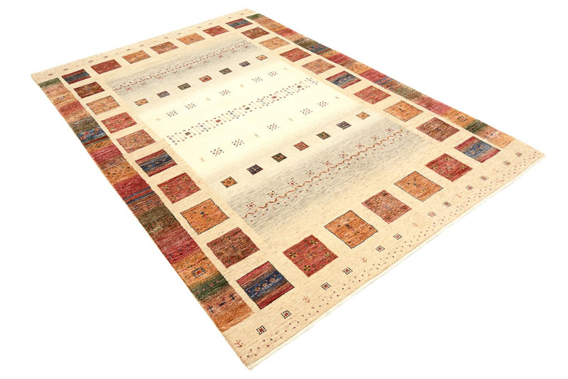 Tapete Gabbeh - Loribaft Indus - 242 x 168 cm - multicolorido