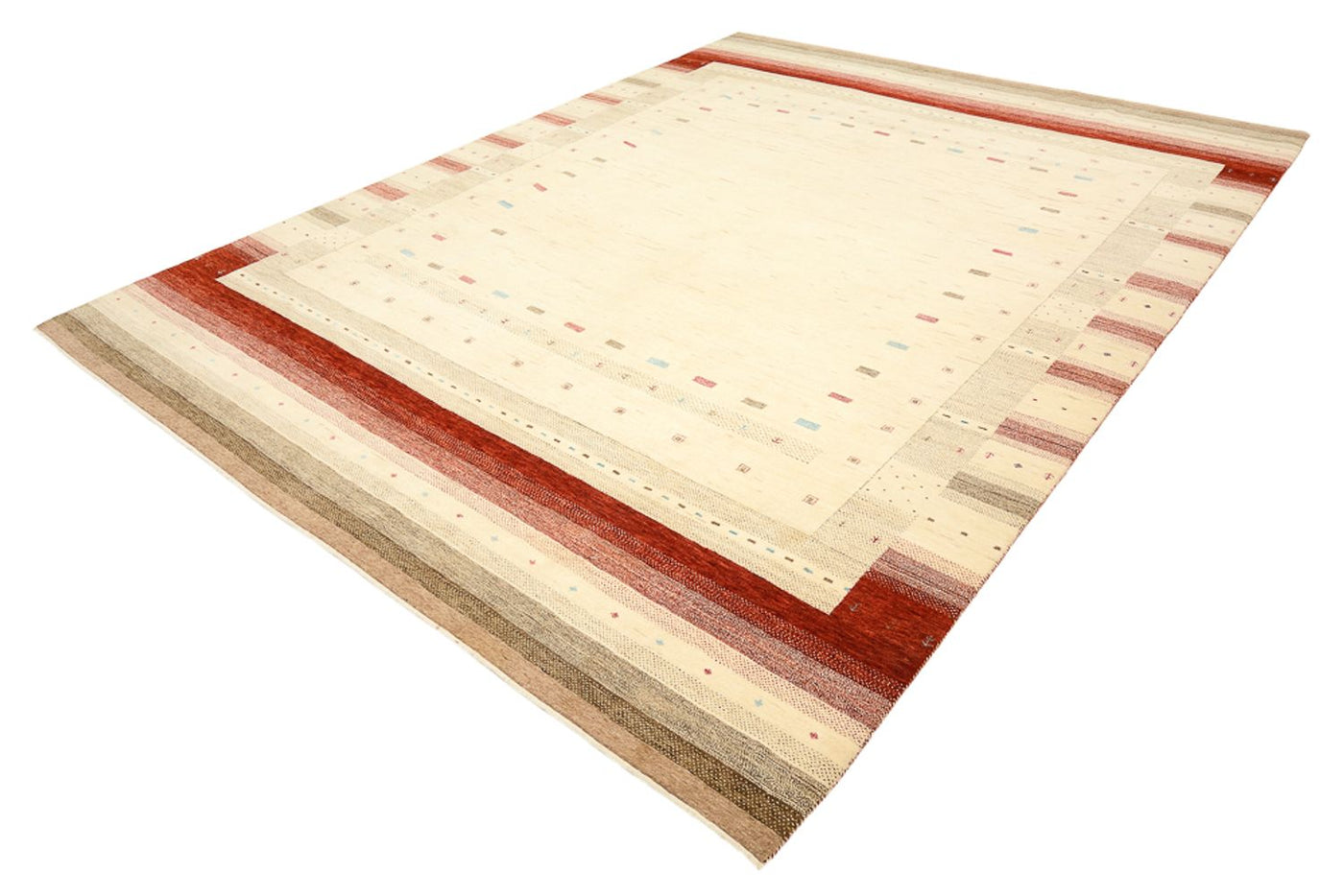 Tapete Gabbeh - Loribaft Indus - 342 x 254 cm - bege claro